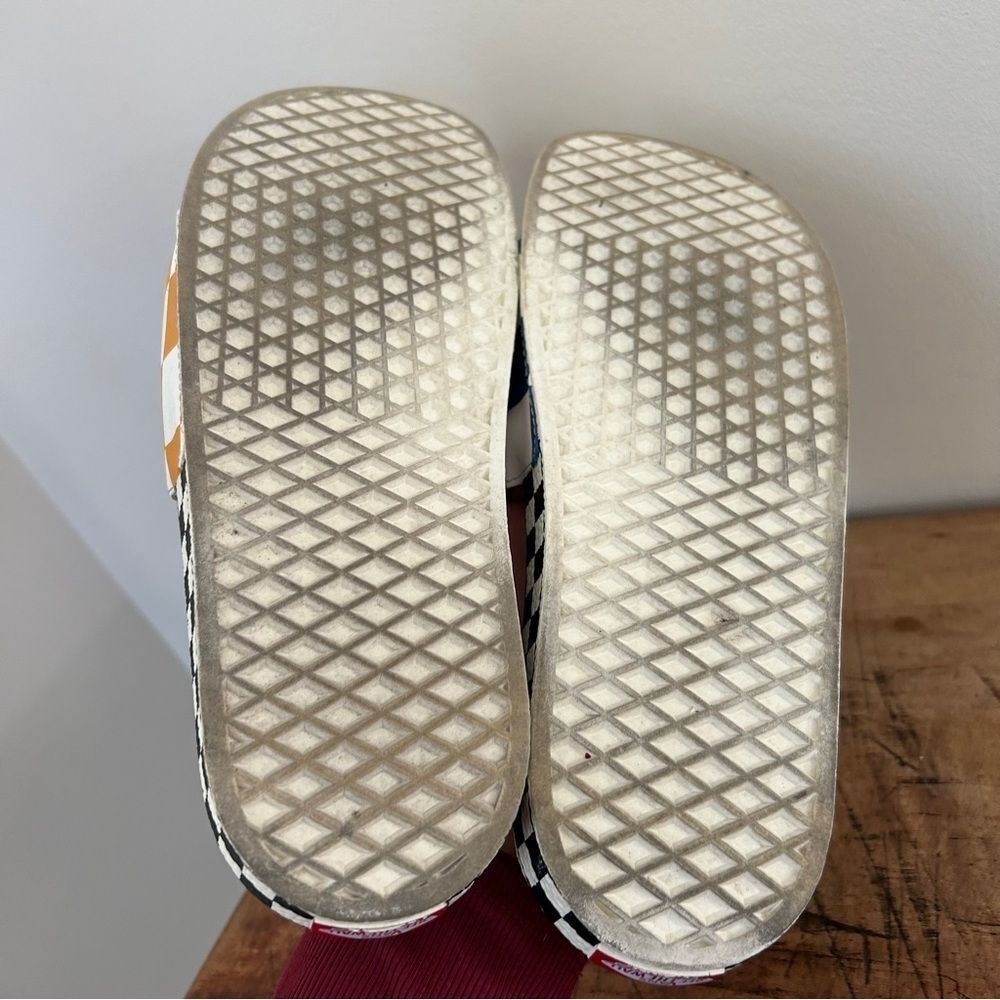 Vans half big checker slide-on shoes slides men's sz 11 preworn - Picture 6 of 13